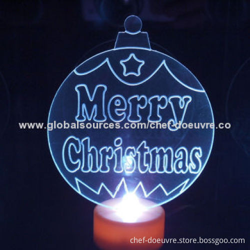 Christmas Decoration Merry Christmas Ball Tealight with Color-changing LED